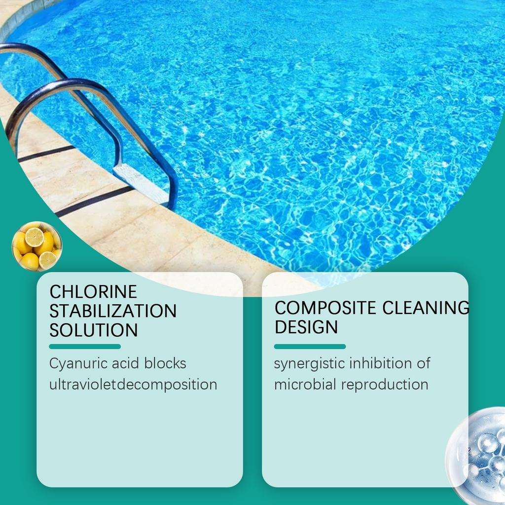 Swimming Pool Cleaning Sustained-release Tablets, Stable , Control, Private Swimming Pool Suitable For Floating Dosing Dev
