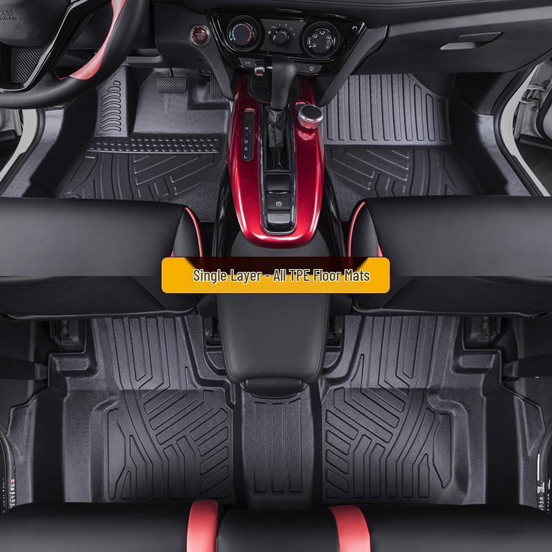 Honda XRV Floor Mats (2015-2024 Models) - Fully Enclosed TPE, Dongfeng Modified, Car-Specific.