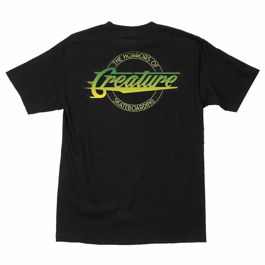 Creature HORROR CITY Skateboard T Shirt BLACK XXXL