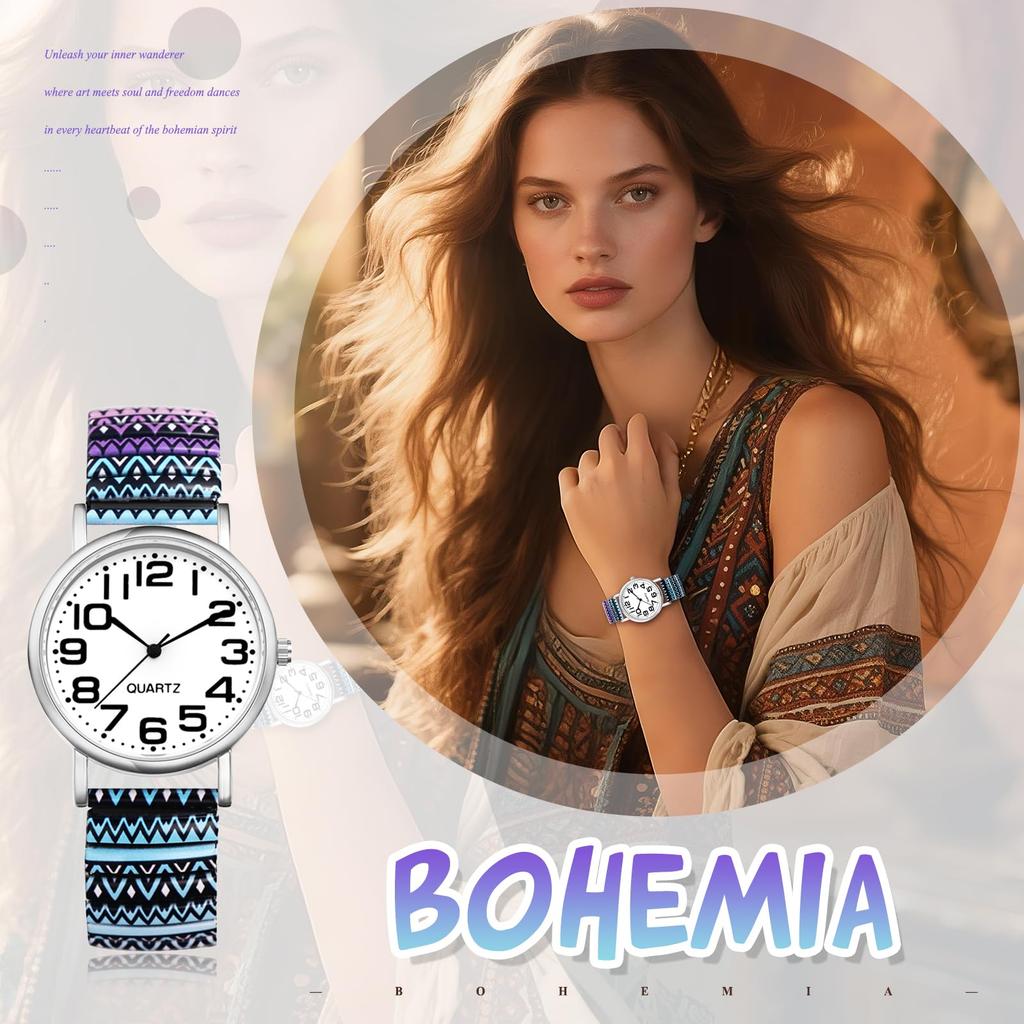 Women's Antique Analog Waterproof Watch: Bohemian Style with Stainless Steel Strap - Perfect Valentine's Day or Christmas Gift