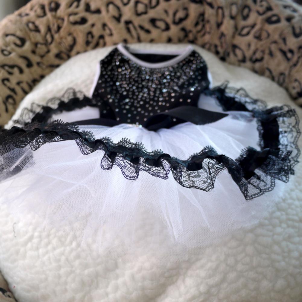 Durable Dog Dress Bow-knot Stylish Cotton Pet Dog Cat Puppy Spot Princess Dress Pet Princess Skirt Princess Style
