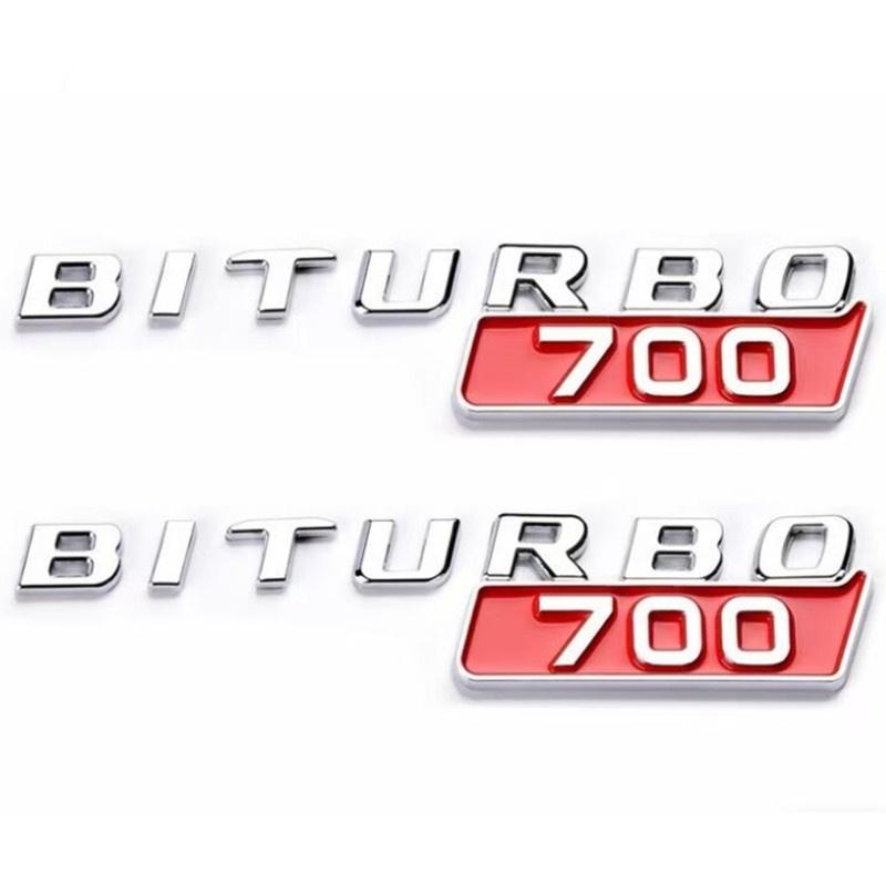 2 Sets BITURBO 700 800 900 Car Fender Side Emblem Badge Sticker for G Class G63 G65 G500 G800 G900 W463 W212 W205 W246 W463