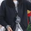 Round Hanging Neck Earphone Bag PU Leather PU Leather Coin Purse Small Key Case  Outdoor