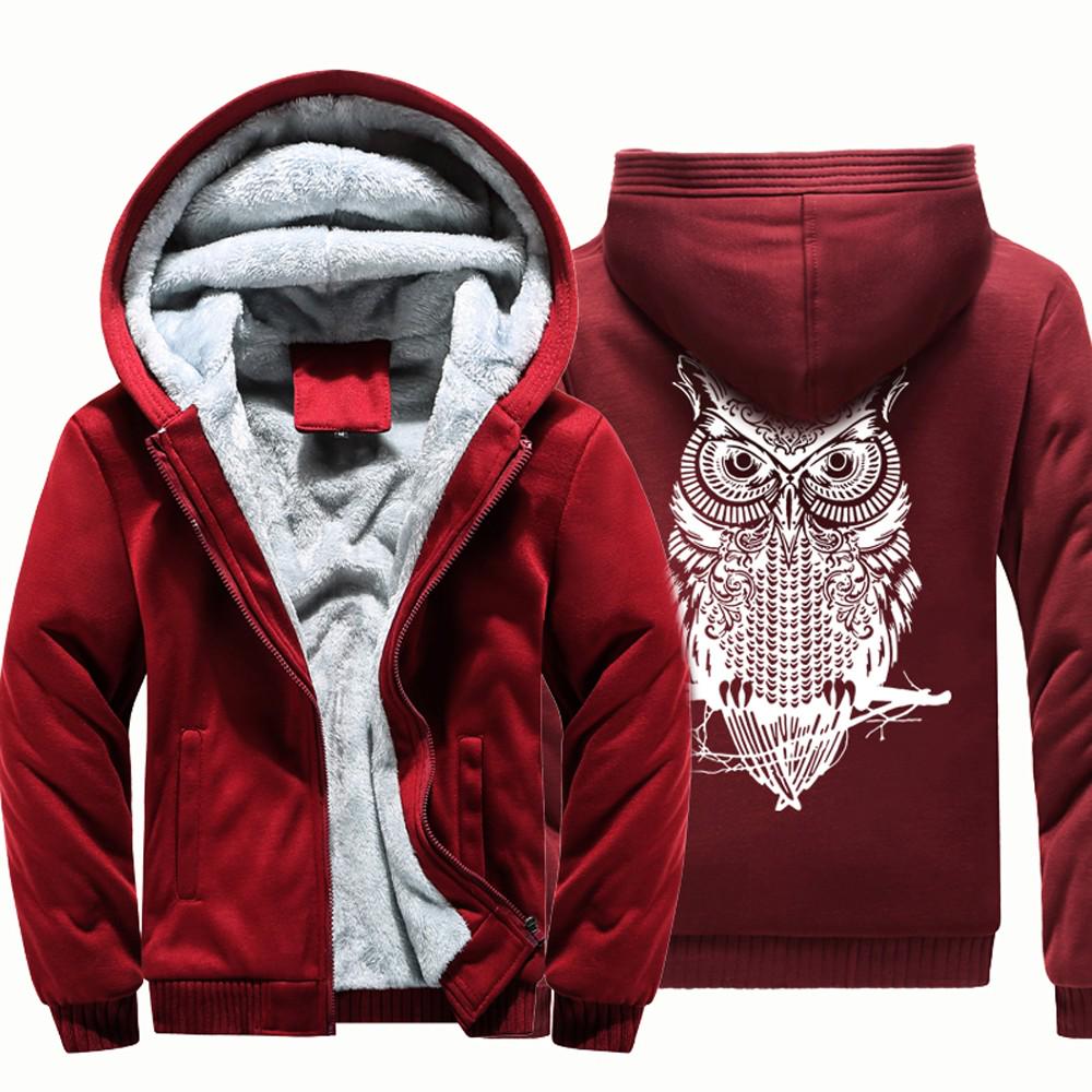 Mens Hoodie Winter Warm Fleece Zipper Sweater Jacket Outwear Coat Tops Blouses