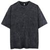 Men's Distressed Washed T-Shirt With Spider Print Retro Pure Cotton Short Sleeve Comfortable And Breathable Training Top