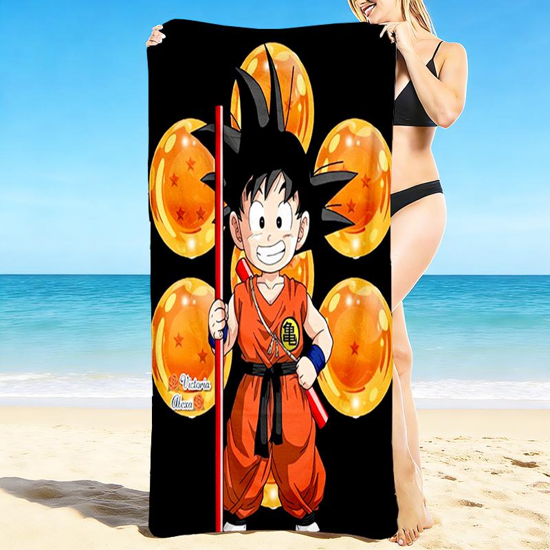 1Pc Dragon Ball Adventure Beach Towel, Quick Dry, Multi-Use for Beach Pool Gym Yoga Home Travel, Christmas, Halloween, Xmas Gift S929381