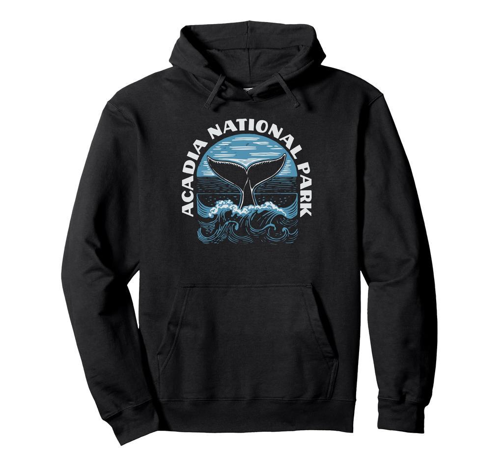Acadia National Park Whale Fluke Tail Maine Hoodie