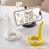 Creative Cute Cat Phone Holder: Cartoon Plastic Stand for Convenient Viewing