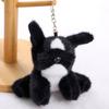 Cute Sitting Puppy Plush Keychain Realistic Dog Doll Backpack Charm Soft Stuffed Animal Birthday Gift For Kids