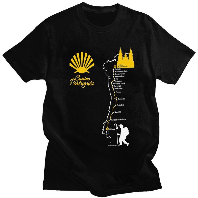 

Custom Buen Camino De Santiago T Shirt Men Pure Cotton T-shirt Leisure Tee Tops Streetwear Tshirt - Men s Summer Cotton Graph... 5XL різнокольоровий