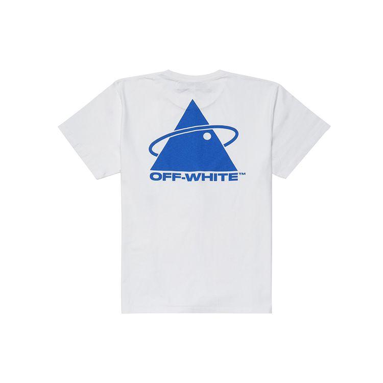

Off-White Футболка Triangle Planet Over Белые мужские топы OMAA038E191850130130
