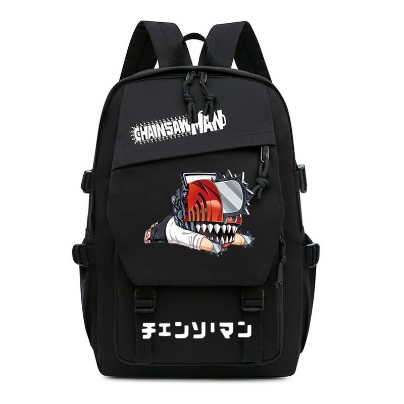 Anime Chainsaw Man Backpack Teen Boys