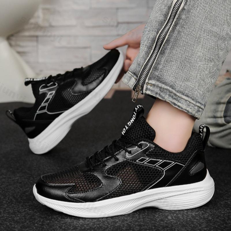 Fashion Men's Casual Sports Shoes 2025 Summer New Mesh Breathable Versatile Non Slip Shoes Comfortable Height Increasing Chunky sneakers