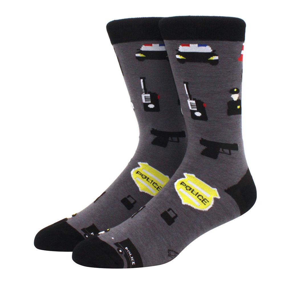 Herr Kammade Bomullsstrumpor Roliga Glad Novelty Långa Crew Strumpor Astronaut Djur Romb Galet Roliga Funky Skateboard Strumpor Färgglada