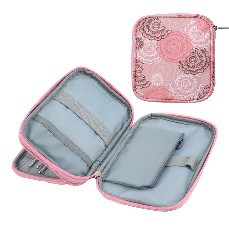 2025 Knitting & Crochet Yarn Organizer Bag - Square Storage for Needles & Hooks