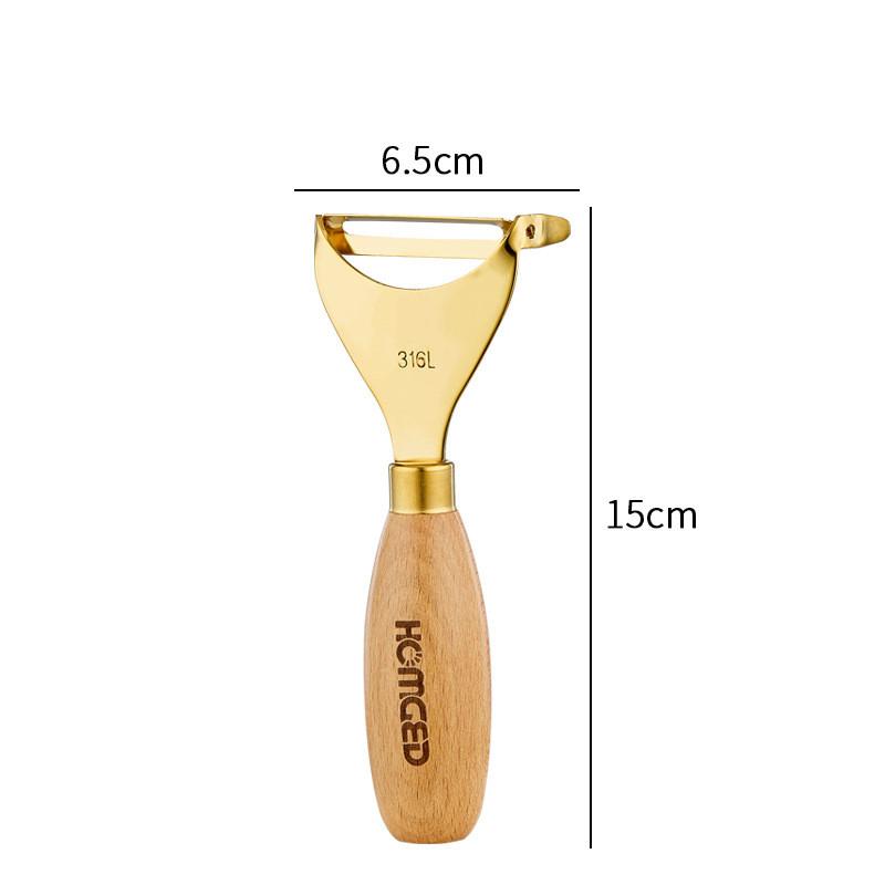 

Овощечистка из нержавеющей стали 304 с деревянной ручкой, терка для картофеля, огурцов, сепаратор кукурузных зерен, кухонные принадлежности