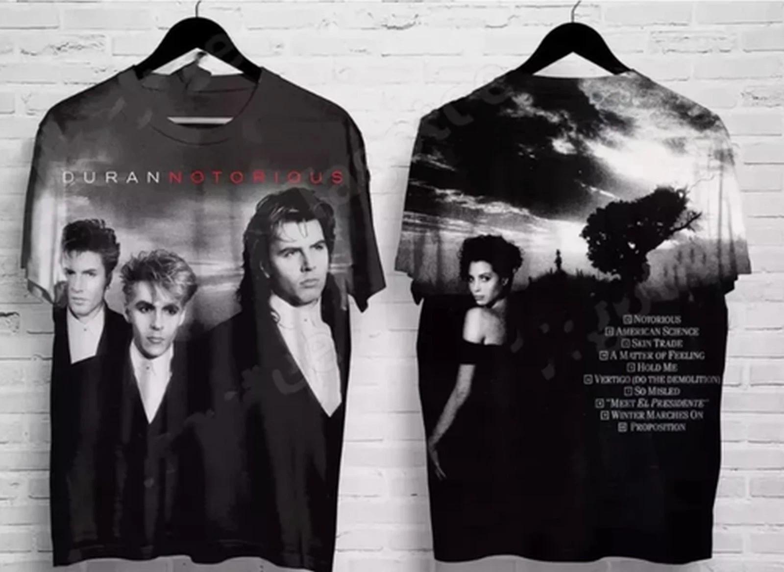 Duran Duran Notorious Album Cover Black and White AOP 3D T-shirt GIFT CHRISTMAS XXXXL