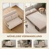 Sleeper Sofa 2-Seater Sofa Velvet Sofa, sleep function, incl. 2 cushions, velvet look, Natural + Beige + Black