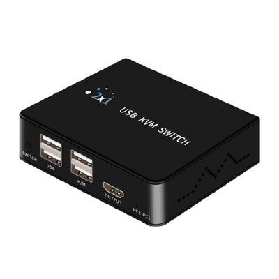 USB KVM Switcher Housing Monitors Keyboards and Mouse To Control 2 PC USB HDTV Selector Equipment Accessories