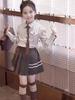 Girls' Pleated Skirt JK Uniform Set - 2025 Fashionable Academy Style for Spring & Autumn