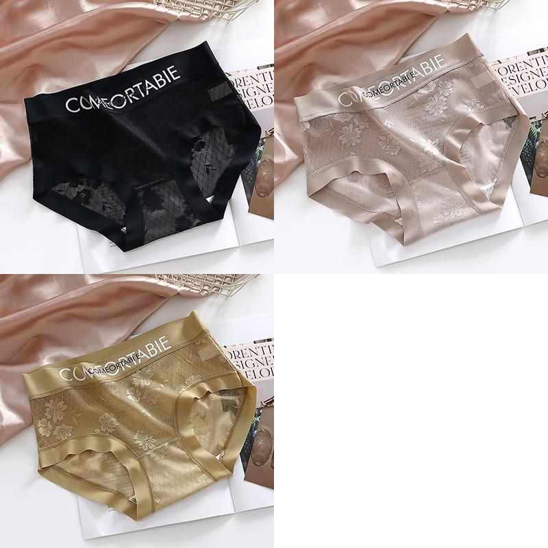 3 ks/sada Krajkové spodní prádlo Dámské Sexy kalhotky Pohodlné Měkké Dámské spodní prádlo M-XXL
