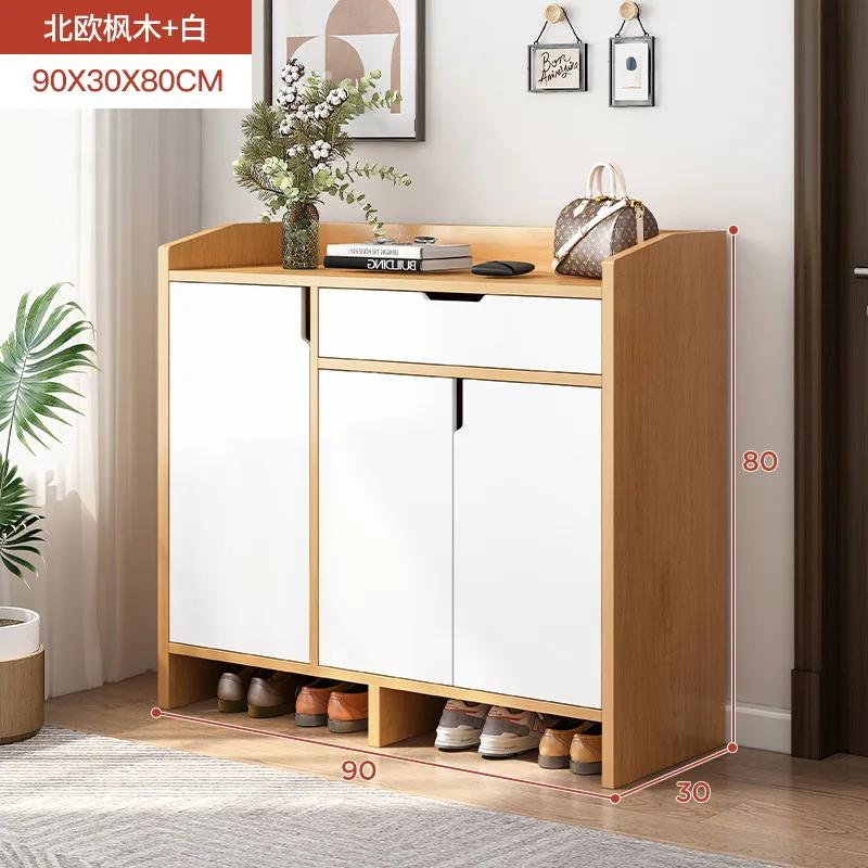 Multi Layer Simple Wooden Shoe Rack Vertical Storage Organizer Cabinet Hallway Shoe Rack Minimalist  Furniture
