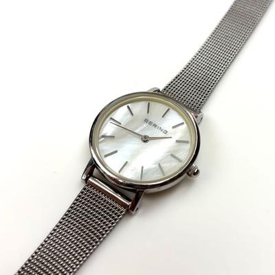 Used BERING Silver Mesh Band Watch BERING