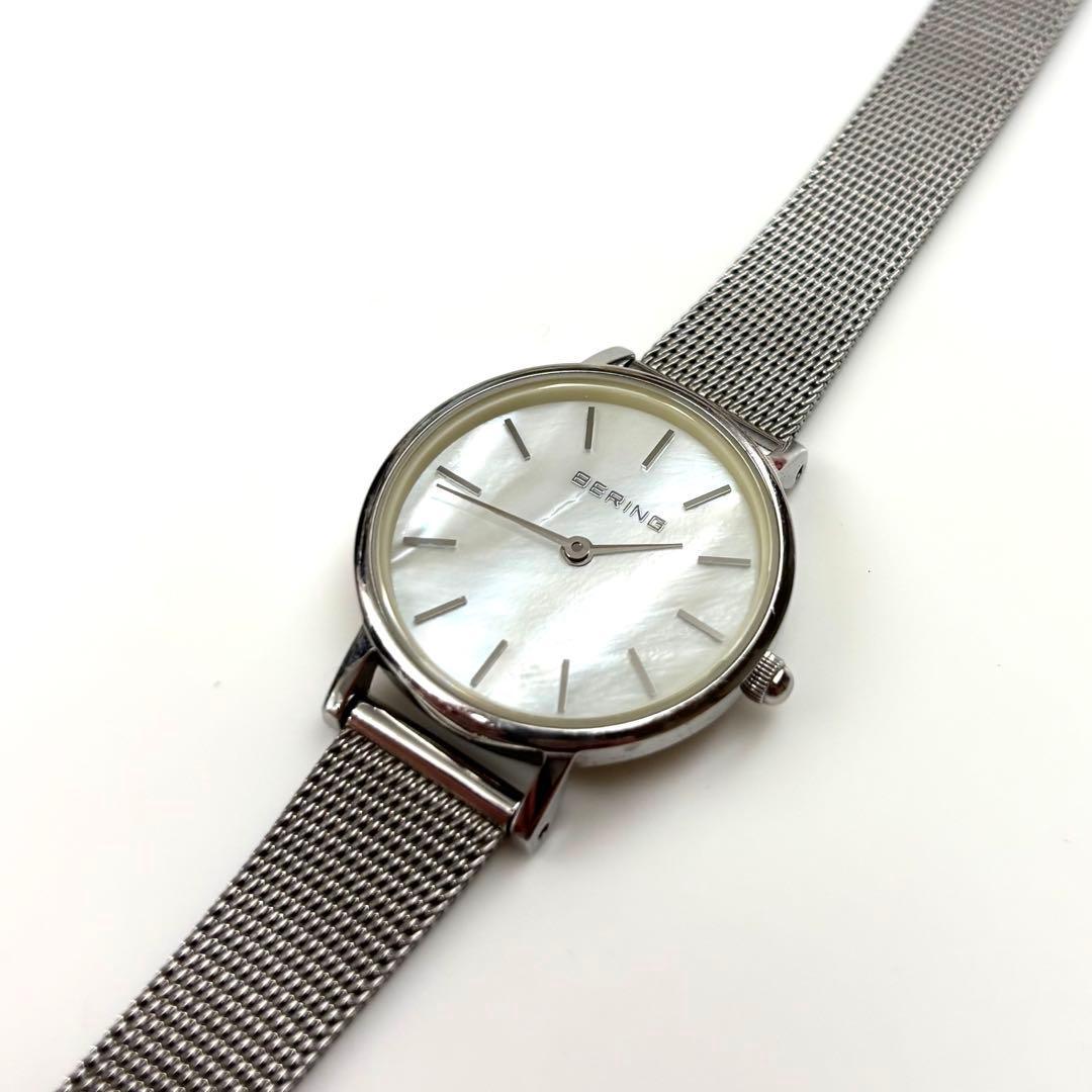 Used BERING Silver mesh band watch BERING