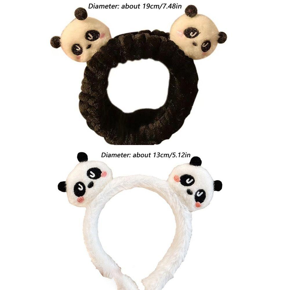 Sweet Cartoon Headband Kawaii Furry Panda Hair Hoop Animal Ears Makeup Headwear Women