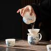Chen Jianrui Hand-Painted Ceramic Gaiwan Tea Set