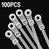 100Pcs Nylon Cable Tie Gear Screw Fix Hole Multi Wire Wrap Wire Sort Accessory Hard Plastic Shell Self Lock Buckle