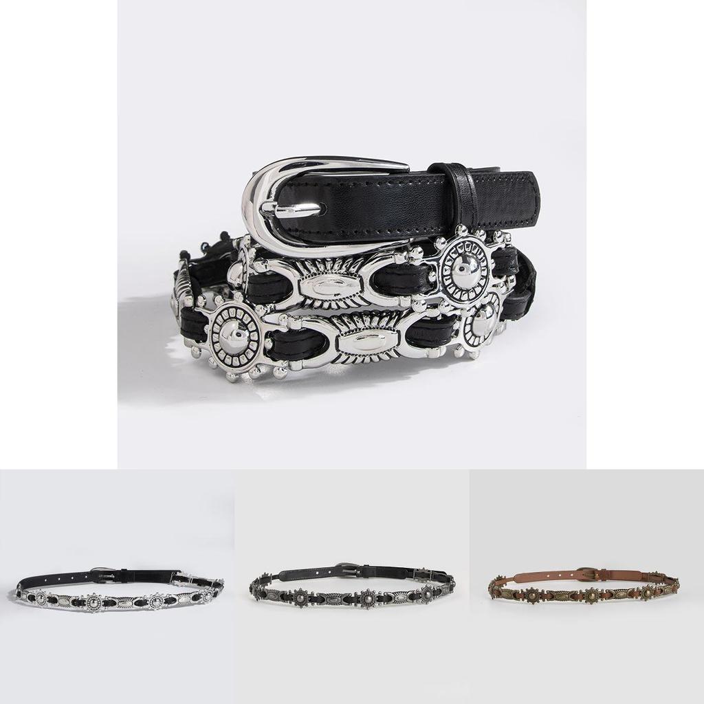Alloy Punk Belt Buckle With Geometric Shape For Casual Wear