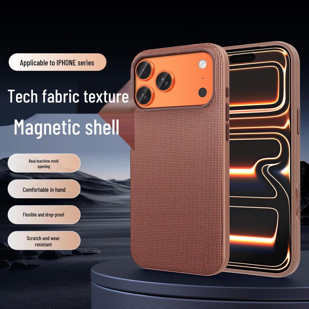 Official Magnetic Fabric Case for iPhone 17 Pro Max - Apple Tech Frosted Full Coverage Protective Case