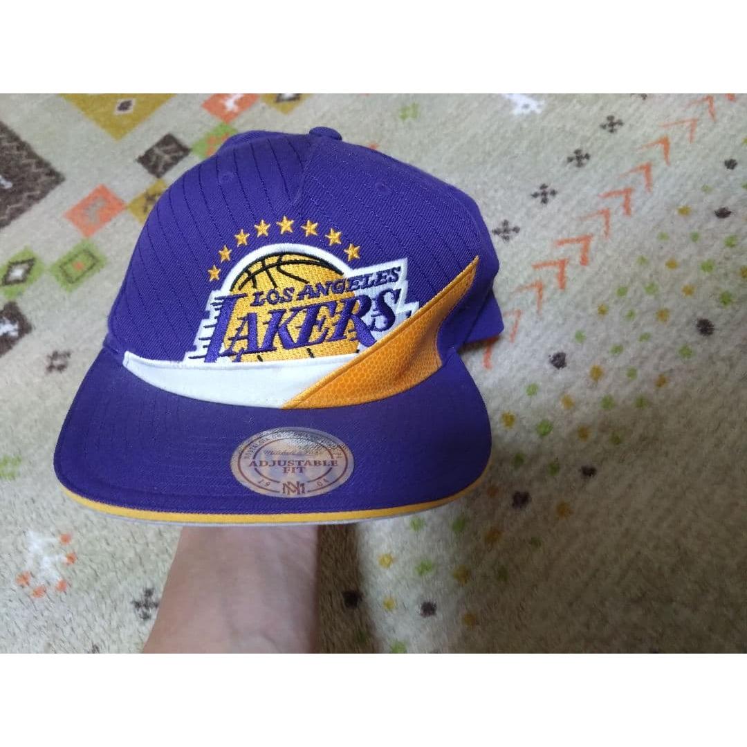 Used Mitchell & Ness Los Angeles Lakers Snap Bag Cap Custom Made