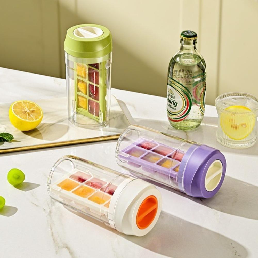 

8 Grid Ice Making Mold Reusable Ice Cube Maker New Ice Storage Cup зелений