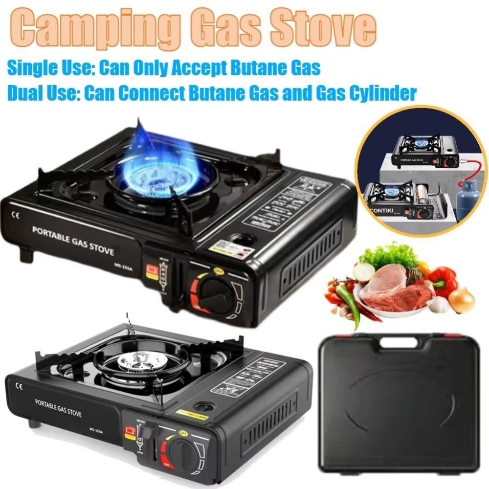 Safety Lock Outdoor Stove Adjustable Flame Camping Stove Energy Saving Backpacking Stove Emergency