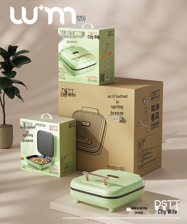 Multi-functional Double-Sided Electric Griddle: Non-stick, Fast Roast, Large Capacity Grill & Pancake/Waffle Maker