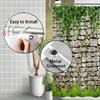 Vintage Stone Wall Bath Curtain - Lush Greenery & Grass, Waterproof Home Decor Adds Rustic Natural Beauty to Your Bathroom