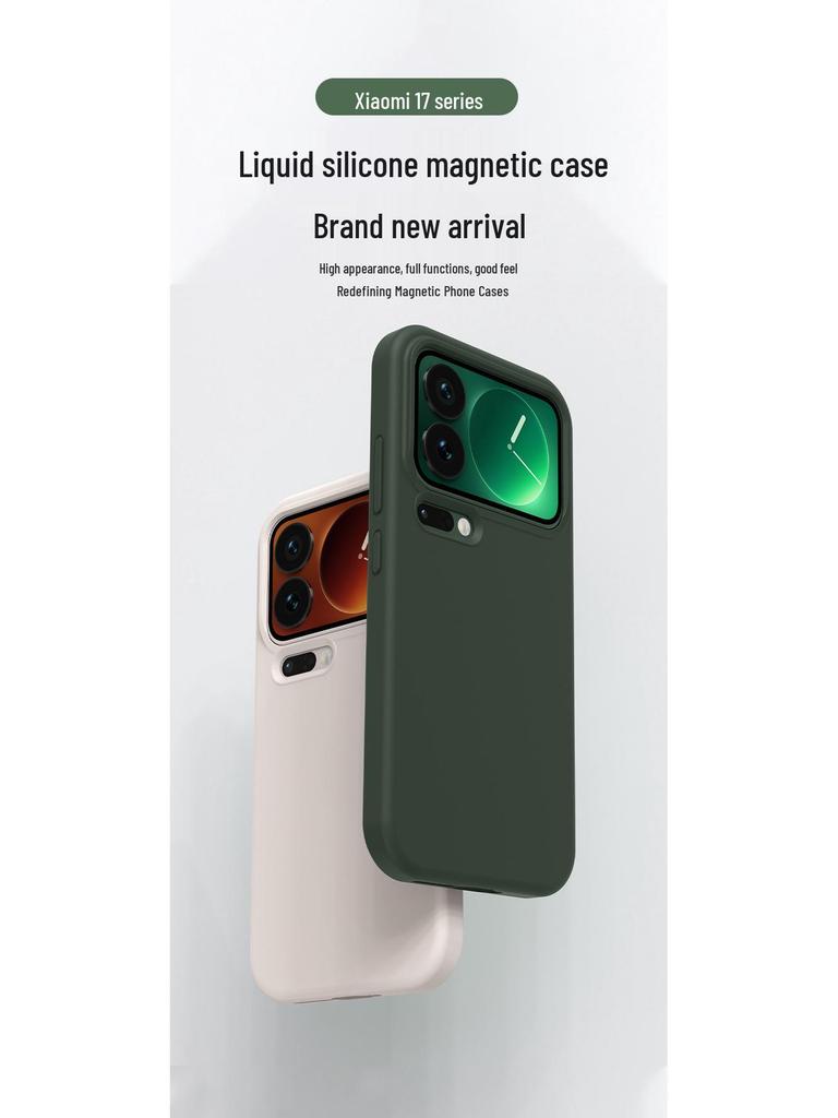 Magnetic Charging Drop-Proof Liquid Silicone Case for Xiaomi 17 Pro Max