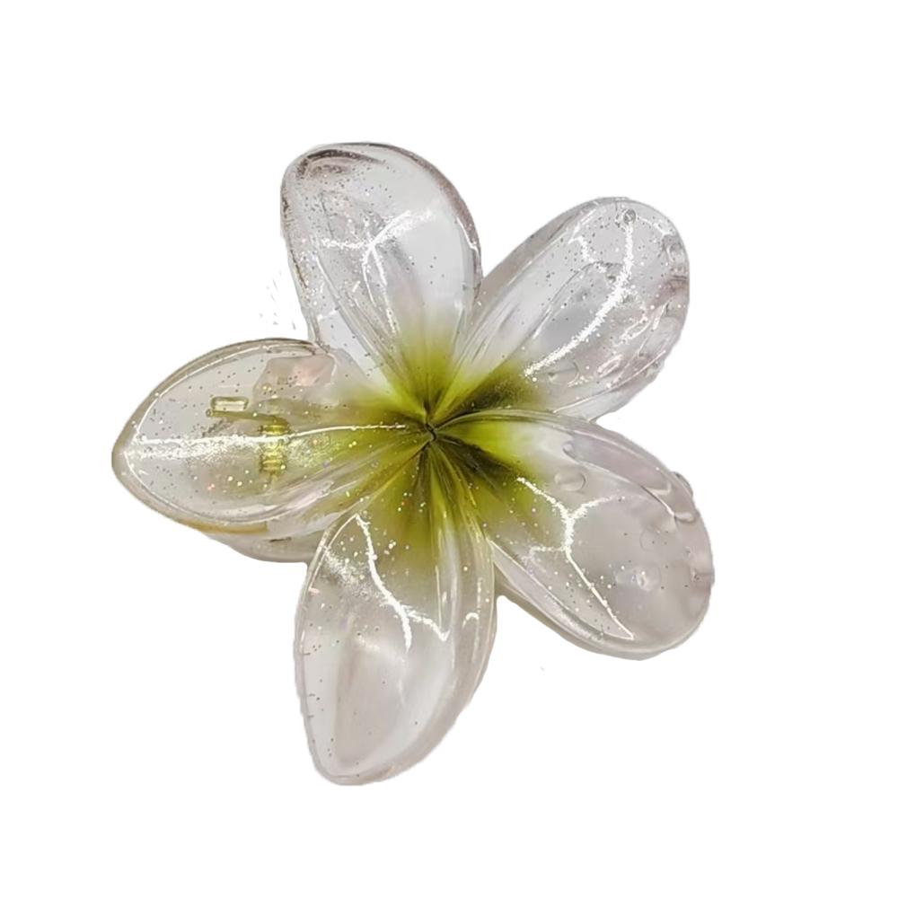 

1/4 шт. Новая модная сверкающая заколка-краб в виде цветка для женщин, прозрачная, милая заколка-акула для хвостика, универсальные аксессуары для волос для девушек