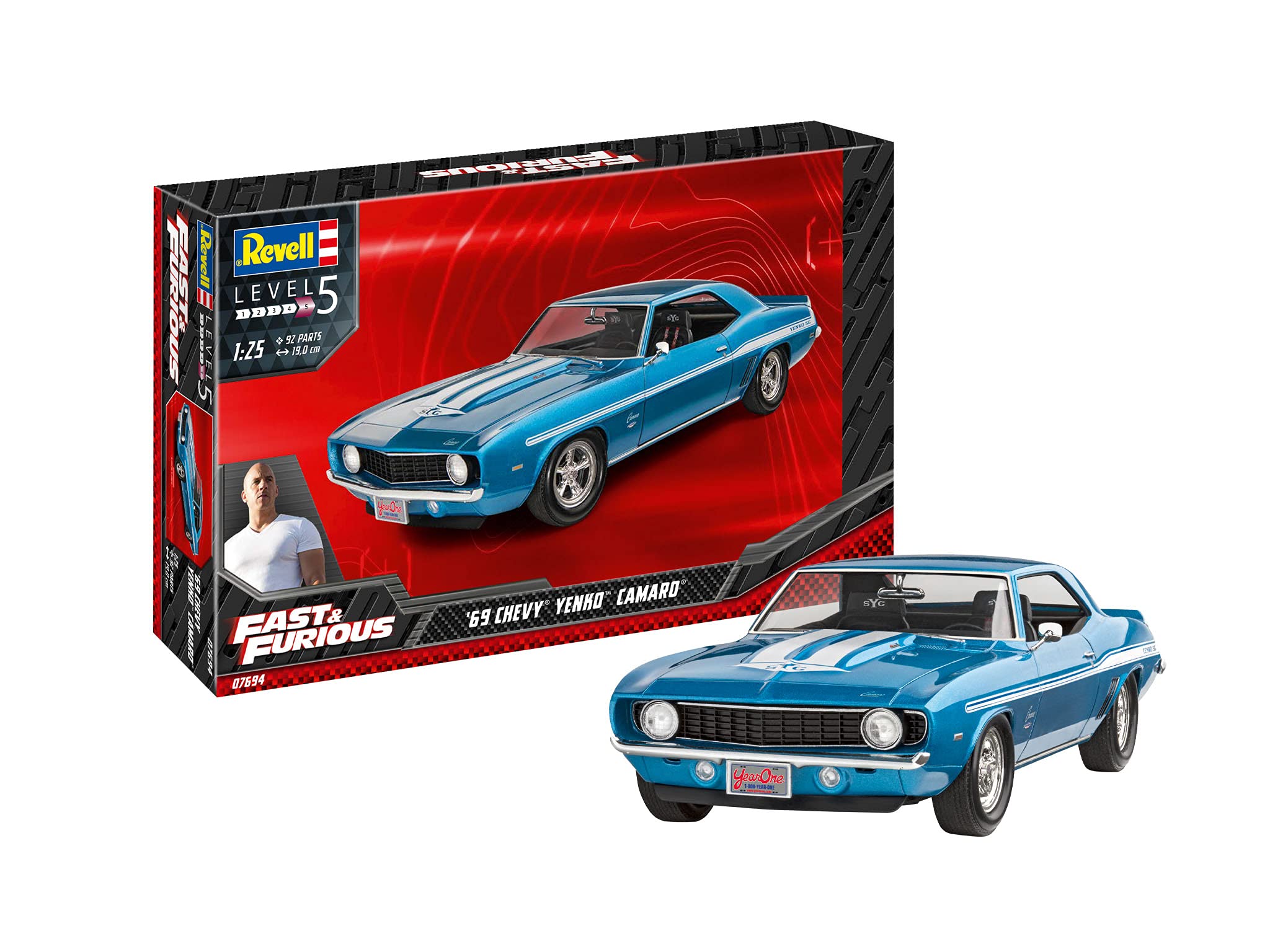 

German Revell 1969 Chevy Camaro Yenko Plastic Model 07694 (Revell) 1/25 Fast&Furious