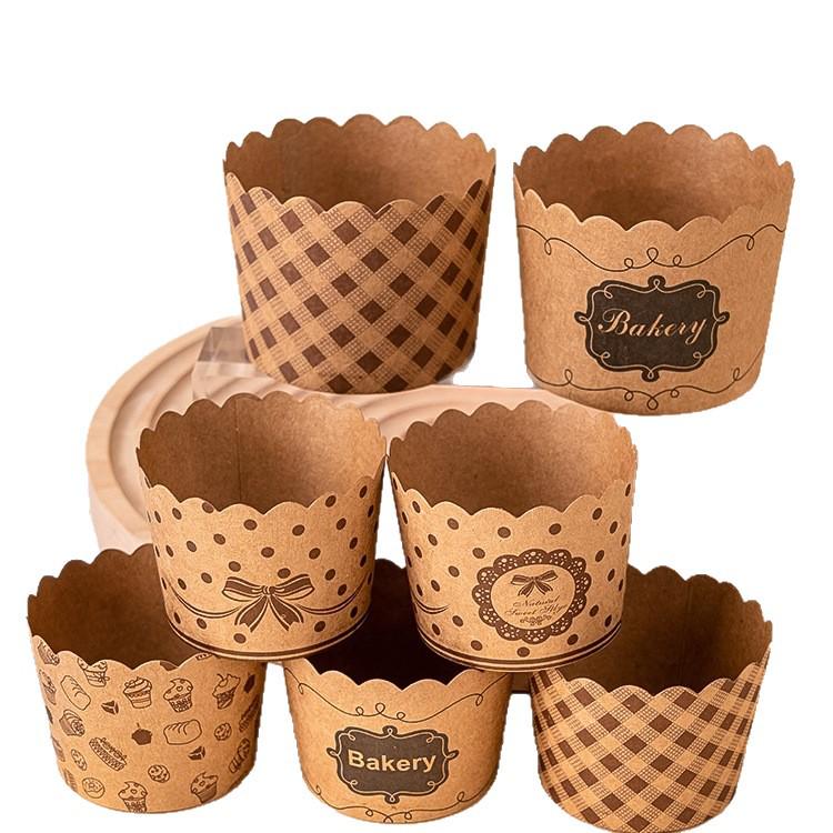 50 Hochtemperatur-Beständige Kraftpapier Muffin- & Chiffon-Kuchenförmchen - Lebensmittelqualität, Einweg, Runde Backförmchen