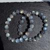 Natural Gray Moonstone Bracelet Round Beads 5-15mm Polished Labradorescence Glow Gemstone Women Men