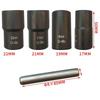 Cylindrical Nut Extractor Set, 5-Piece, Chrome Molybdenum Steel, Extended Thread.