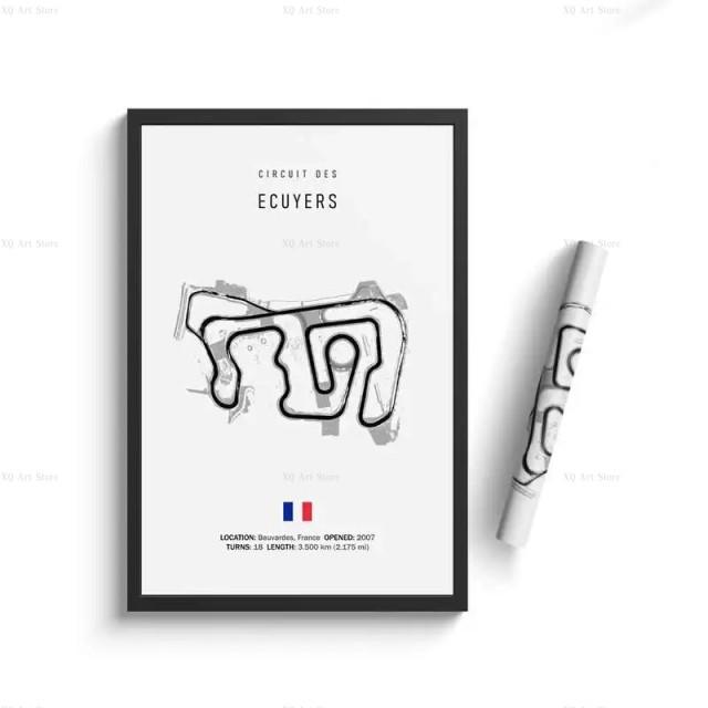 Nordic France Spain Imola Racing Track Circuit Canvas Painting F1 Wall Art Posters Aesthetic Motorsport Decoration Room Decor