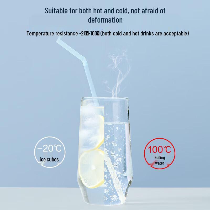 CHAHUA G11001 Disposable Bendable Straws, 100 Count