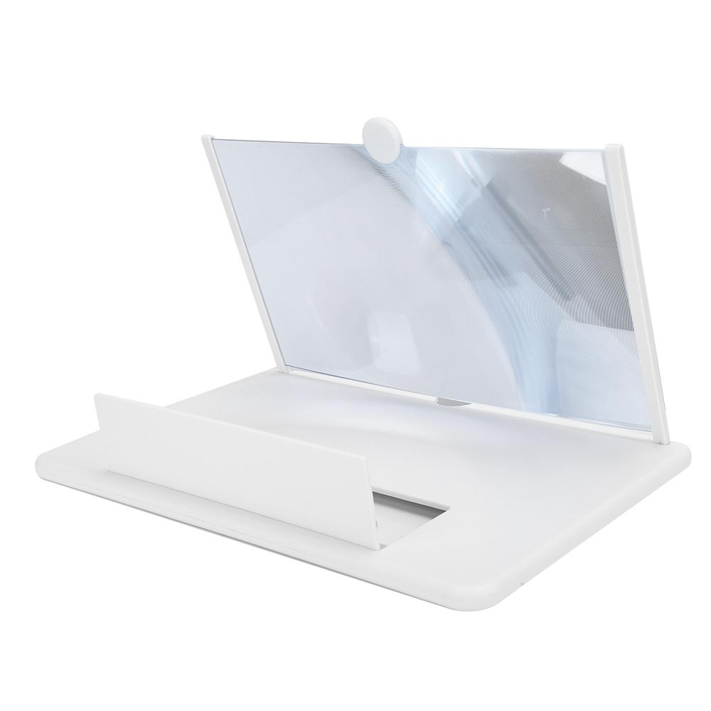 Universal 12-Zoll Handy-Bildschirmvergrößerer Faltbares Display Vergrößerungsverstärker 3D-EffektWeiß