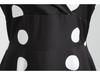 Z Women's V-Neck Polka Dot Sleeveless Tie-Waist Retro Summer Swing Dress