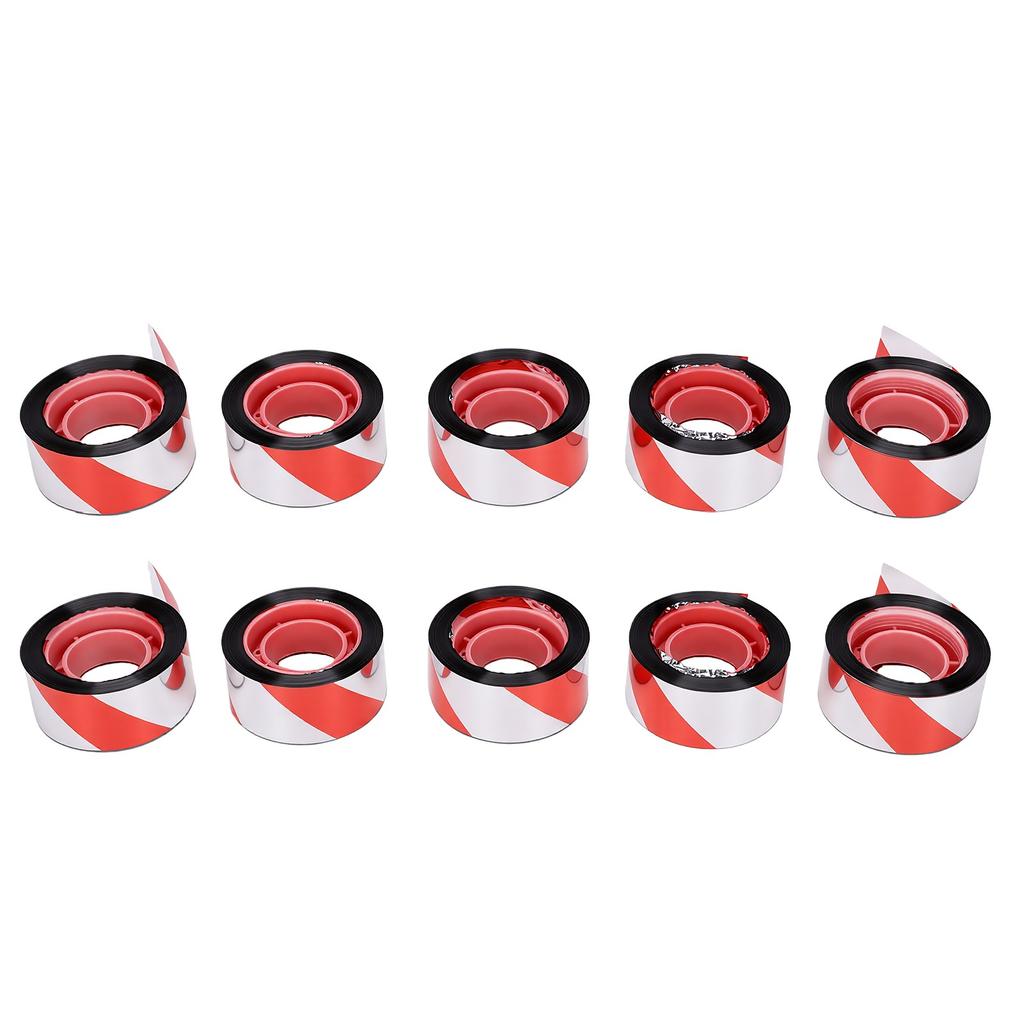 10 Stück Vogelscheuchband 2,4 cm x 50 m beidseitig reflektierendes Vogelband für Obstgarten Garten Bauernhof Rot Weiß