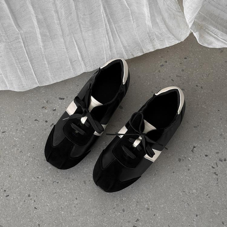 Soft-soled German training shoes women's 2025 new shallow sheepskin ballet breathable single shoes French Mary Jane women's shoes